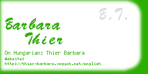 barbara thier business card